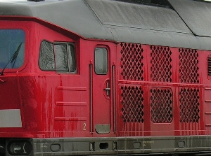 Luftansaugklappen der Diesellok 232494